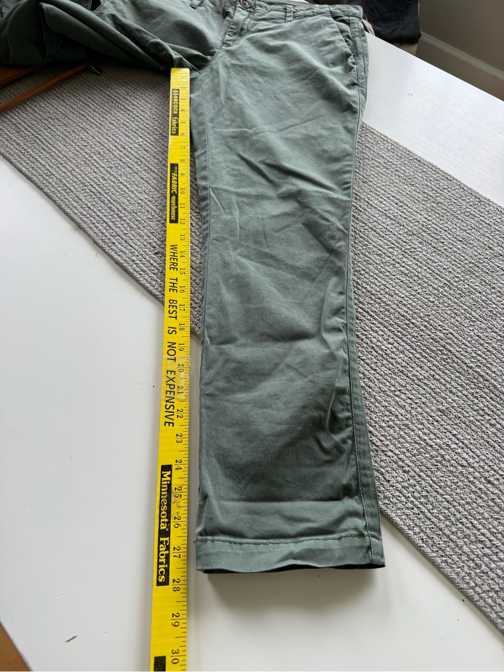 GAP Sage Green Girlfriend Chino Khakis Cotton Pants Size 6 New - Picture 12 of 13